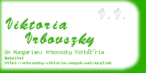 viktoria vrbovszky business card